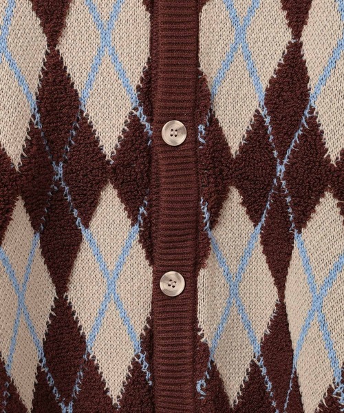 PBLIM（ページボーイリム）の「《UNISEX》アーガイルカーディガン（カーディガン/ボレロ・レディース・ブラック/ブラウン・FREE）」の10枚目の写真