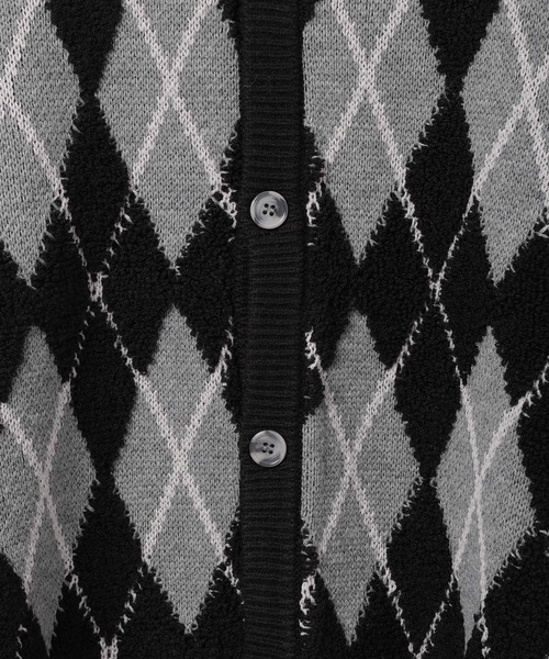 PBLIM（ページボーイリム）の「《UNISEX》アーガイルカーディガン（カーディガン/ボレロ・レディース・ブラック/ブラウン・FREE）」の9枚目の写真