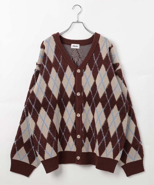 PBLIM（ページボーイリム）の「《UNISEX》アーガイルカーディガン（カーディガン/ボレロ・レディース・ブラック/ブラウン・FREE）」の18枚目の写真