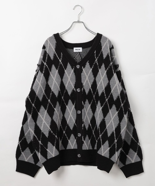 PBLIM（ページボーイリム）の「《UNISEX》アーガイルカーディガン（カーディガン/ボレロ・レディース・ブラック/ブラウン・FREE）」の19枚目の写真