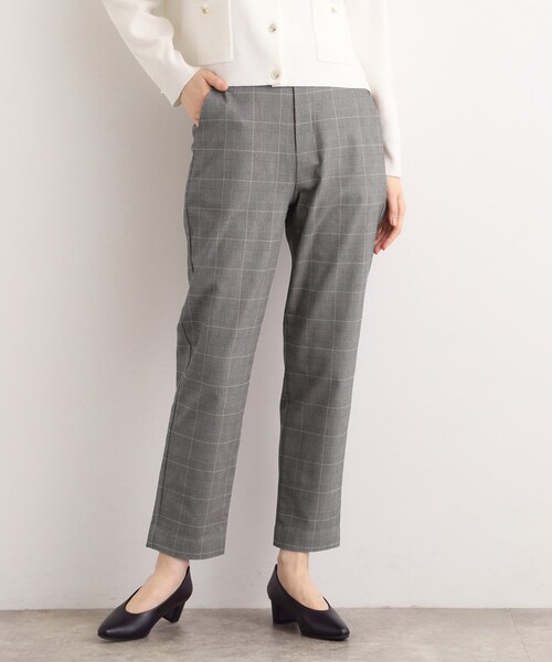 grove（グローブ）の「【選べる着丈/多機能】裏起毛ハイパーストレッチテーパードパンツ（その他パンツ・レディース・ナチュラル/ブラック/アイボリー系1/ダークブラウン系1・03/02/01/23/22/21/13/12/11/05/04）」の4枚目の写真