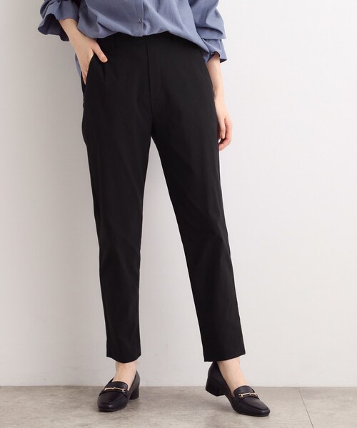 grove（グローブ）の「【選べる着丈/多機能】裏起毛ハイパーストレッチテーパードパンツ（その他パンツ・レディース・ナチュラル/ブラック/アイボリー系1/ダークブラウン系1・03/02/01/23/22/21/13/12/11/05/04）」の2枚目の写真