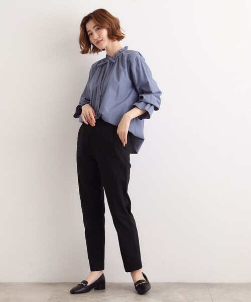 grove（グローブ）の「【選べる着丈/多機能】裏起毛ハイパーストレッチテーパードパンツ（その他パンツ・レディース・ナチュラル/ブラック/アイボリー系1/ダークブラウン系1・03/02/01/23/22/21/13/12/11/05/04）」の13枚目の写真