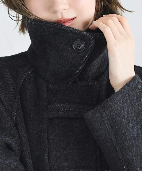 RUIRUE BOUTIQUE(ルイルエブティック)の「シャギー ウール ダッフルコート | アウター / ウールコート / コート / ロングコート(ダッフルコート・レディース・チャコールグレー/アイボリー・L/M)」の18枚目の写真
