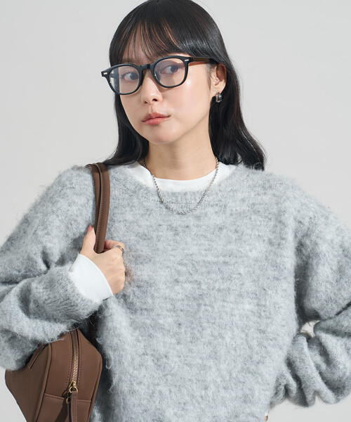 FREAK'S STORE（フリークスストア）の「モヘヤ入りウールニット（ニット/セーター・レディース・イエロー/ピンク/ライトグレー・ﾌﾘ-）」の2枚目の写真