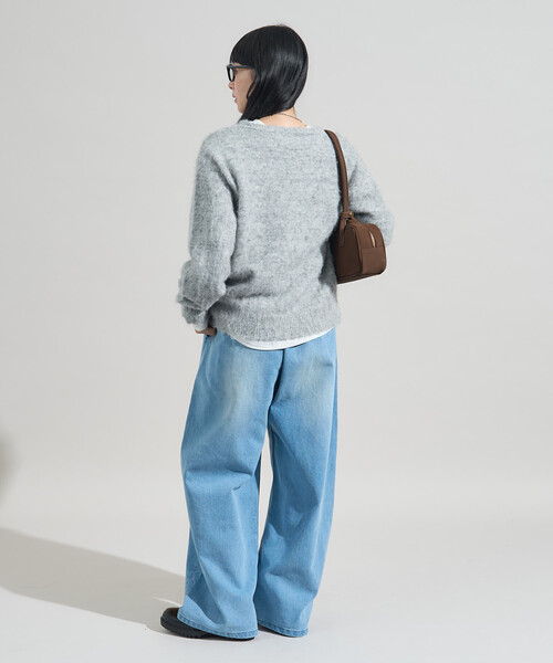 FREAK'S STORE（フリークスストア）の「モヘヤ入りウールニット（ニット/セーター・レディース・イエロー/ピンク/ライトグレー・ﾌﾘ-）」の7枚目の写真