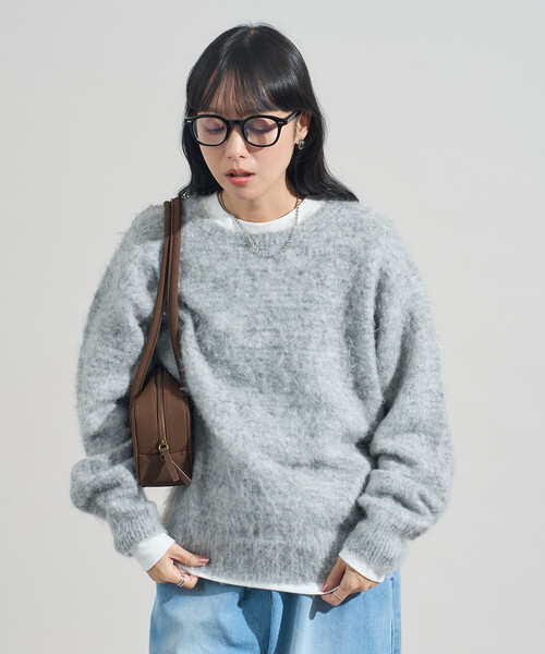 FREAK'S STORE（フリークスストア）の「モヘヤ入りウールニット（ニット/セーター・レディース・イエロー/ピンク/ライトグレー・ﾌﾘ-）」の10枚目の写真