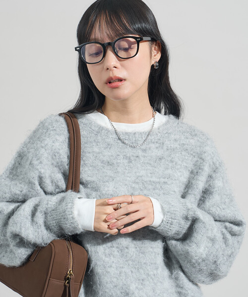 FREAK'S STORE（フリークスストア）の「モヘヤ入りウールニット（ニット/セーター・レディース・イエロー/ピンク/ライトグレー・ﾌﾘ-）」の12枚目の写真