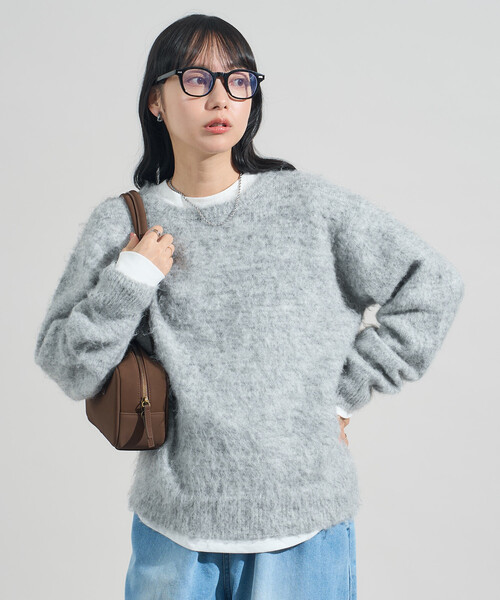 FREAK'S STORE（フリークスストア）の「モヘヤ入りウールニット（ニット/セーター・レディース・イエロー/ピンク/ライトグレー・ﾌﾘ-）」の13枚目の写真