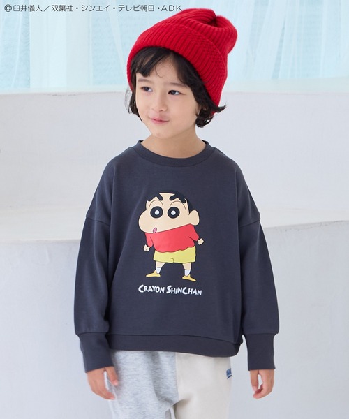 MARKEY'S（マーキーズ）の「【クレヨンしんちゃん】別注プリントトレーナー（スウェット・キッズ・チャコール/マスタード/レッド・100/95/90/80/110/150/140/130/120）」の4枚目の写真