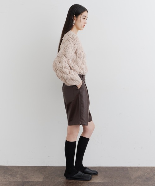 DFFUR.(ディフル)の「ぽこぽこボリュームニットトップス(ニット/セーター・レディース・ベージュ/グレー・FREE)」の13枚目の写真