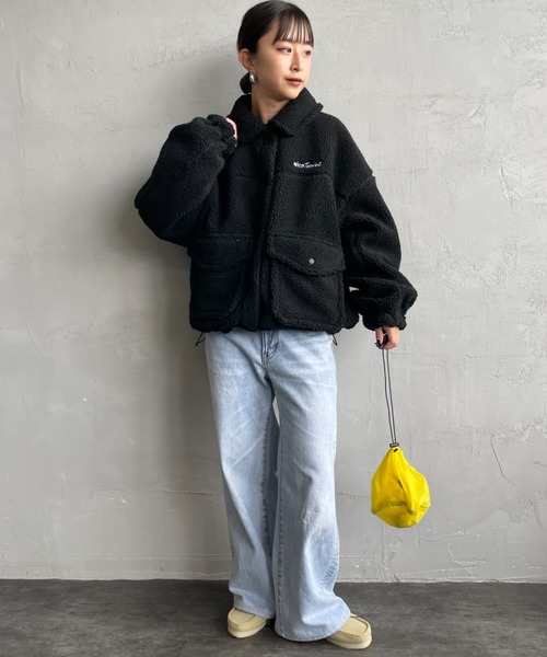 WILD THINGS（ワイルドシングス）の「[WILD THINGS/ワイルドシングス] G-1 ボアジャケット（その他アウター・レディース・ブラック/オフホワイト・M）」の16枚目の写真