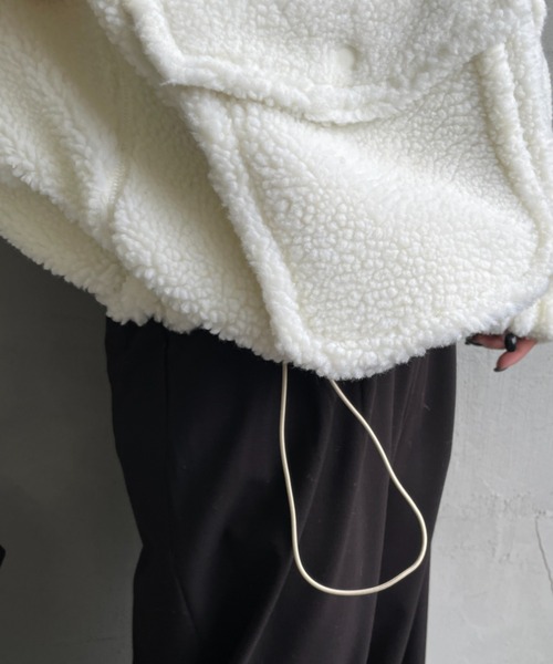 WILD THINGS（ワイルドシングス）の「[WILD THINGS/ワイルドシングス] G-1 ボアジャケット（その他アウター・レディース・ブラック/オフホワイト・M）」の13枚目の写真