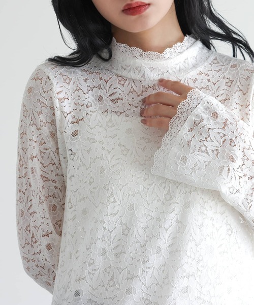 somari imagination（ソマリ イマジネーション）の「『袖フレアレースカットソー』（Tシャツ/カットソー・レディース・ブラック/オフホワイト・1/2）」の16枚目の写真