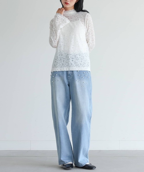 somari imagination（ソマリ イマジネーション）の「『袖フレアレースカットソー』（Tシャツ/カットソー・レディース・ブラック/オフホワイト・1/2）」の17枚目の写真