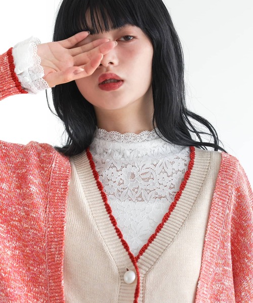 somari imagination（ソマリ イマジネーション）の「『袖フレアレースカットソー』（Tシャツ/カットソー・レディース・ブラック/オフホワイト・1/2）」の11枚目の写真