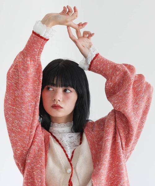 somari imagination（ソマリ イマジネーション）の「『袖フレアレースカットソー』（Tシャツ/カットソー・レディース・ブラック/オフホワイト・1/2）」の12枚目の写真