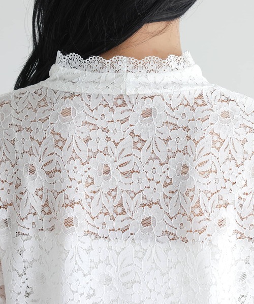 somari imagination（ソマリ イマジネーション）の「『袖フレアレースカットソー』（Tシャツ/カットソー・レディース・ブラック/オフホワイト・1/2）」の4枚目の写真