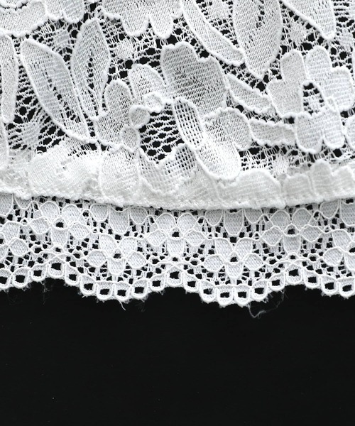 somari imagination（ソマリ イマジネーション）の「『袖フレアレースカットソー』（Tシャツ/カットソー・レディース・ブラック/オフホワイト・1/2）」の19枚目の写真