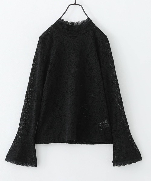 somari imagination（ソマリ イマジネーション）の「『袖フレアレースカットソー』（Tシャツ/カットソー・レディース・ブラック/オフホワイト・1/2）」の14枚目の写真