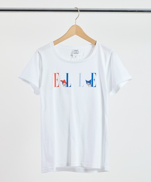 sanrio(サンリオ)の「【 sanrio / サンリオ 】マイメロクロミ x ELLE コラボ Tシャツ WNI(Tシャツ/カットソー・レディース・ホワイト/ネイビー・FREE)」の1枚目の写真