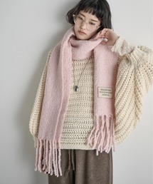 ✨ピンク マフラー フリンジ付き♡ ピンク マフラーフリンジ付き