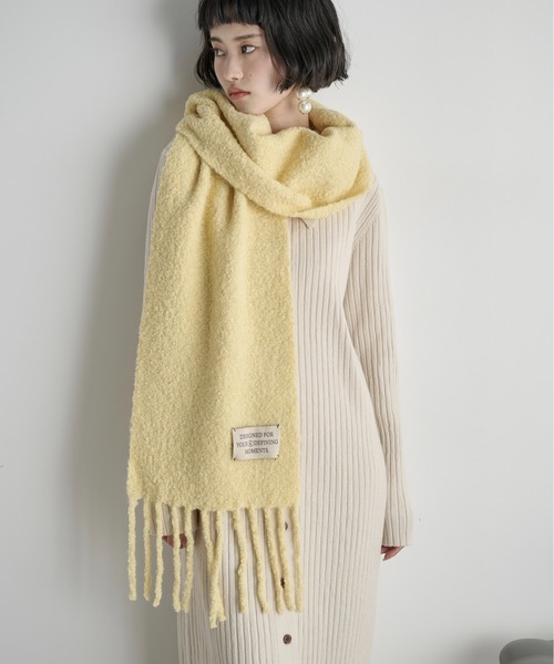 【美品】Fuhlen モヘア ウール フリンジ マフラーストール 美品】Fuhlen モヘア ウール フリンジ マフラーストール FUNALIVE