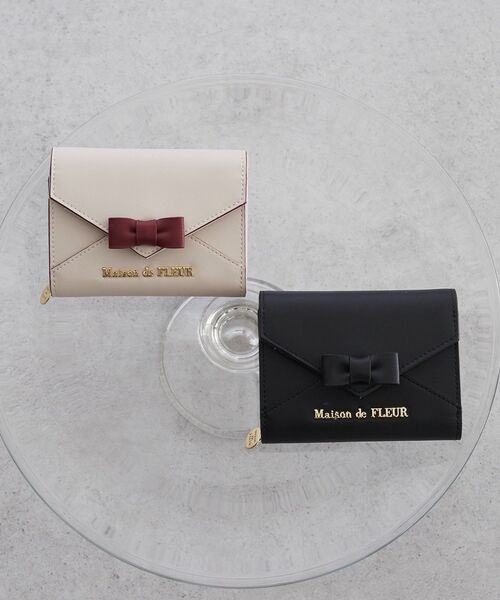 Maison de FLEUR(メゾンドフルール)の「レター型ウォレット(財布・レディース・ピンク/ブラック・FREE)」の6枚目の写真