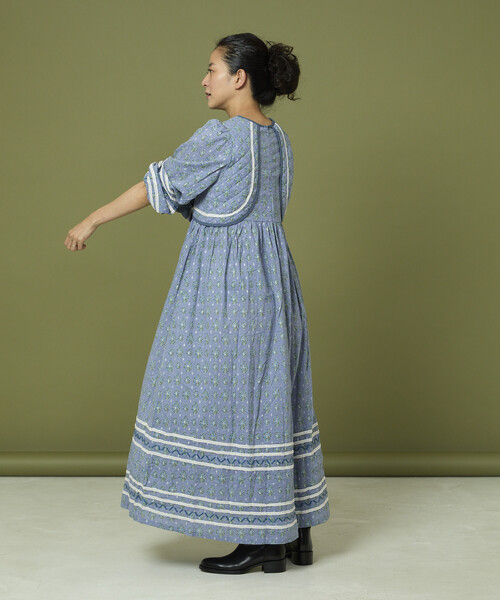 Freada（フリーダ）の「Freada/フリーダ 胸キルト リボン バストカット ワンピース（ワンピース・レディース・ブルー/パープル・ONE SIZE）」の5枚目の写真