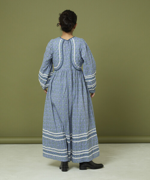 Freada（フリーダ）の「Freada/フリーダ 胸キルト リボン バストカット ワンピース（ワンピース・レディース・ブルー/パープル・ONE SIZE）」の6枚目の写真