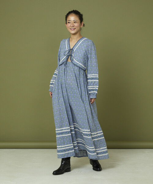 Freada（フリーダ）の「Freada/フリーダ 胸キルト リボン バストカット ワンピース（ワンピース・レディース・ブルー/パープル・ONE SIZE）」の12枚目の写真