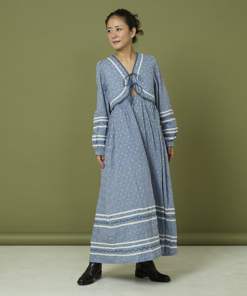 Freada（フリーダ）の「Freada/フリーダ 胸キルト リボン バストカット ワンピース（ワンピース・レディース・ブルー/パープル・ONE SIZE）」の15枚目の写真