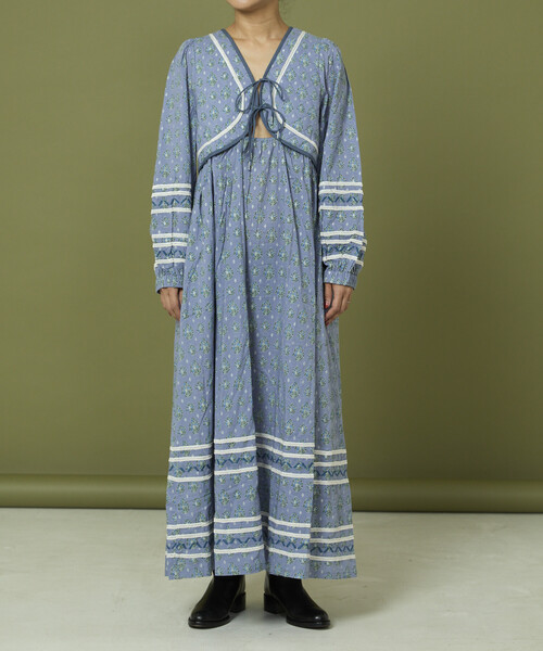 Freada（フリーダ）の「Freada/フリーダ 胸キルト リボン バストカット ワンピース（ワンピース・レディース・ブルー/パープル・ONE SIZE）」の16枚目の写真