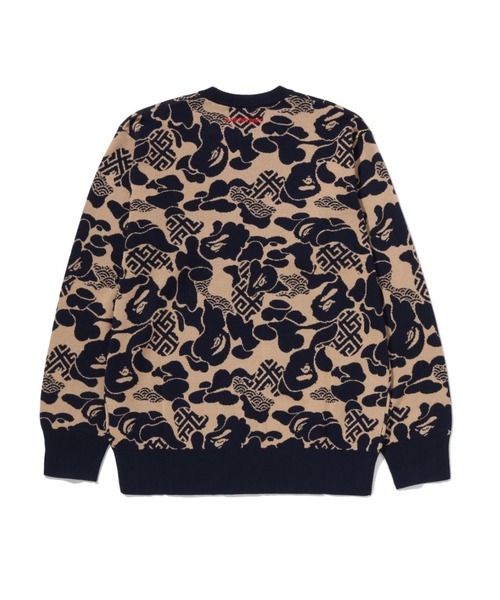 A BATHING APE（アベイシングエイプ）の「ASIA CAMO KNIT SWEATER（ニット/セーター・メンズ・ネイビー・X-LARGE/SMALL/LARGE/MEDIUM）」の2枚目の写真