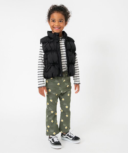 BREEZE(ブリーズ)の「【ジュニア対応】シャーリングリボン中綿ベスト(ダウンベスト・キッズ・オフホワイト/ブラック/ミント/ラベンダー・110/120/130/80/140/90/100)」の6枚目の写真