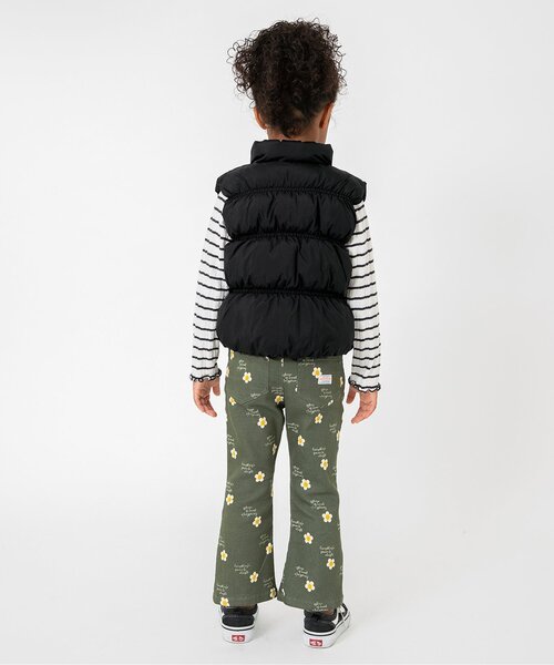 BREEZE(ブリーズ)の「【ジュニア対応】シャーリングリボン中綿ベスト(ダウンベスト・キッズ・オフホワイト/ブラック/ミント/ラベンダー・110/120/130/80/140/90/100)」の7枚目の写真