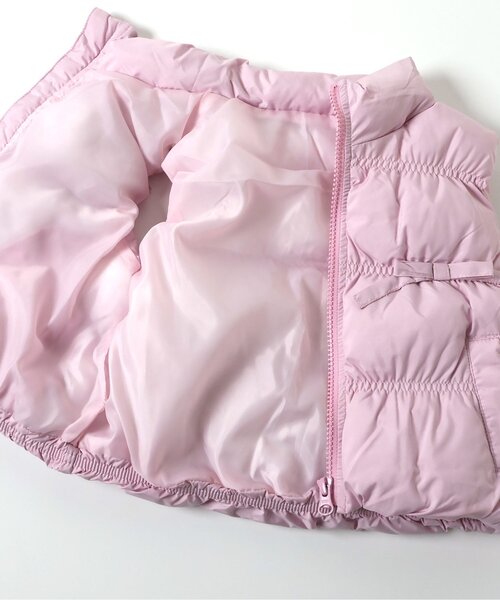 BREEZE(ブリーズ)の「【ジュニア対応】シャーリングリボン中綿ベスト(ダウンベスト・キッズ・オフホワイト/ブラック/ミント/ラベンダー・110/120/130/80/140/90/100)」の13枚目の写真