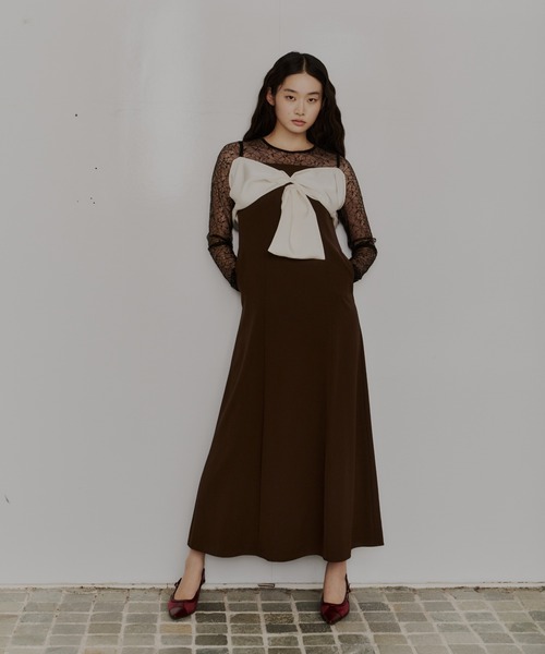 アンドレスドbig ribbon dress M andresd セール】ビックリボンドレス / big ribbon dress（ドレス）｜ANDRESD