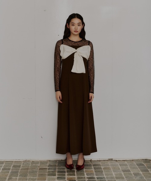 ビックリボンドレス / big ribbon dress（ドレス）｜ANDRESD