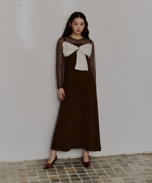 アンドレスドbig ribbon dress M andresd セール】ビックリボンドレス / big ribbon dress（ドレス）｜ANDRESD