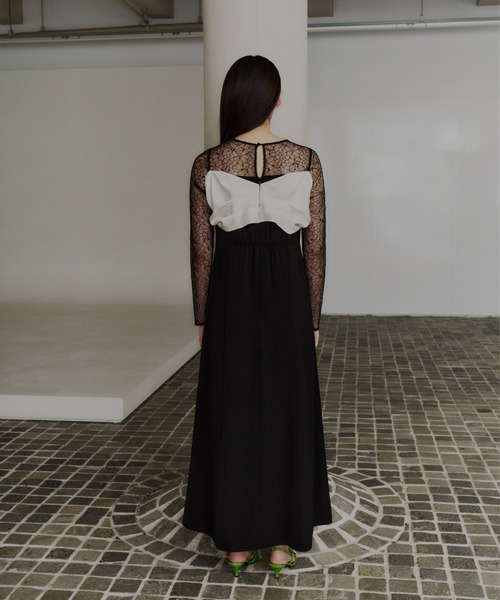 ANDRESD(アンドレスド)の「ビックリボンドレス / big ribbon dress(ドレス・レディース・ブラウン/ブルー/ベージュ/ブラック・L/M/S)」の10枚目の写真