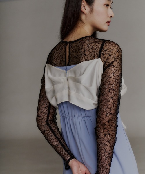 ANDRESD(アンドレスド)の「ビックリボンドレス / big ribbon dress(ドレス・レディース・ブラウン/ブルー/ベージュ/ブラック・L/M/S)」の12枚目の写真