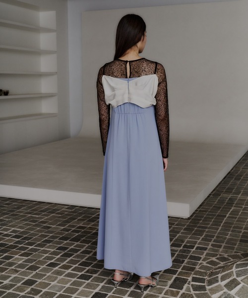 ANDRESD(アンドレスド)の「ビックリボンドレス / big ribbon dress(ドレス・レディース・ブラウン/ブルー/ベージュ/ブラック・L/M/S)」の19枚目の写真