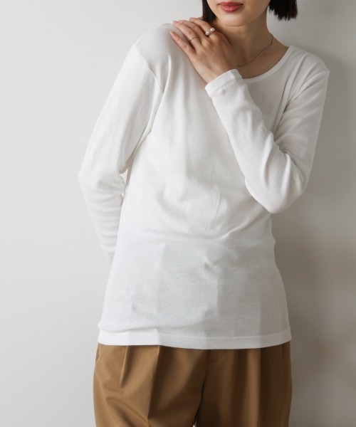 Bou Jeloud(ブージュルード)の「HIGH-HEATクルーネックインナー(Tシャツ/カットソー・レディース・ブラック/オフホワイト・FREE)」の4枚目の写真