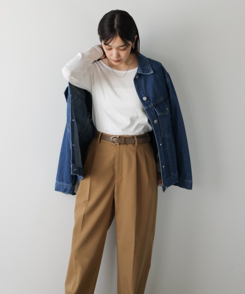 Bou Jeloud(ブージュルード)の「HIGH-HEATクルーネックインナー(Tシャツ/カットソー・レディース・ブラック/オフホワイト・FREE)」の9枚目の写真