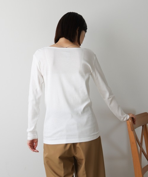Bou Jeloud(ブージュルード)の「HIGH-HEATクルーネックインナー(Tシャツ/カットソー・レディース・ブラック/オフホワイト・FREE)」の10枚目の写真