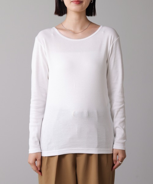 Bou Jeloud(ブージュルード)の「HIGH-HEATクルーネックインナー(Tシャツ/カットソー・レディース・ブラック/オフホワイト・FREE)」の11枚目の写真
