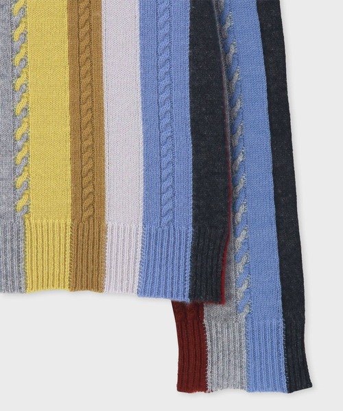 Paul Smith（ポールスミス）の「"Bold Signature Stripe" ニット / 253404 546Z（ニット/セーター・メンズ・マルチ・SMALL/MEDIUM/LARGE）」の3枚目の写真