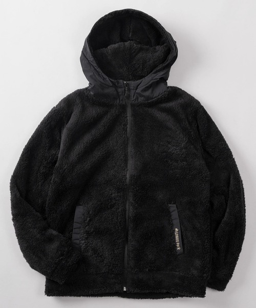 LOGOS（ロゴス）の「【71】【LOGOS PARK/ロゴス パーク】ワンポイントロゴ フード切替 フリースジャケット（ブルゾン・メンズ・ワイン/カーキ/ネイビー/ブラック・M/L/XL）」の2枚目の写真