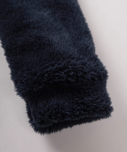 LOGOS（ロゴス）の「【71】【LOGOS PARK/ロゴス パーク】ワンポイントロゴ フード切替 フリースジャケット（ブルゾン・メンズ・ワイン/カーキ/ネイビー/ブラック・M/L/XL）」の9枚目の写真